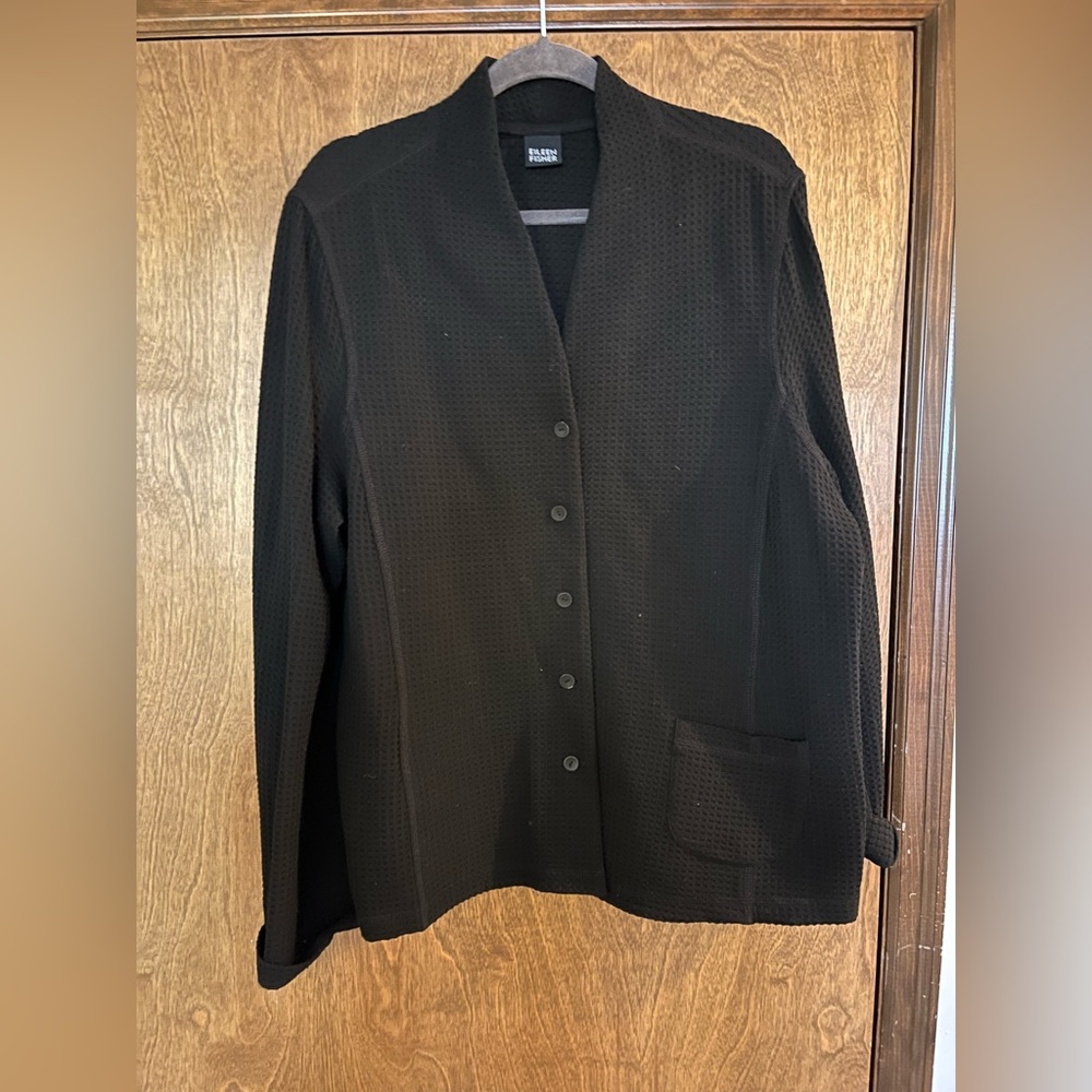 Eileen Fisher jacket, XL, black